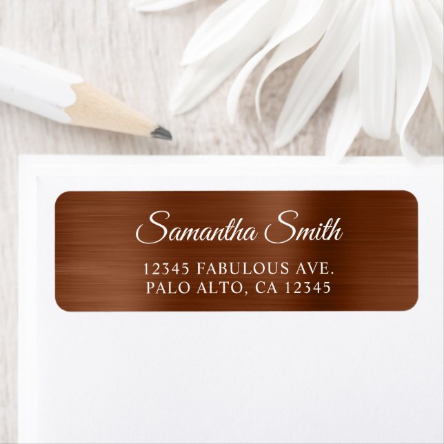 Elegantes Script Metallic Bronze Brown (Insitu)