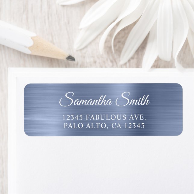 Elegantes Script Metallic Dusty Blue (Insitu)