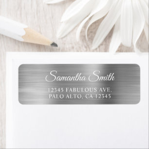 Elegantes Script Metallic Silver