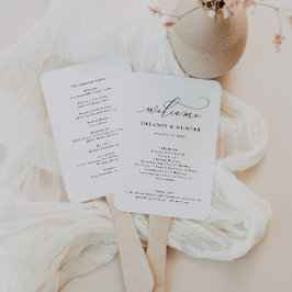 Elegantes Script Minimalistisch Editable Wedding P Fächer
