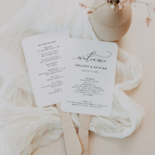 Elegantes Script Minimalistisch Editable Wedding P Fächer