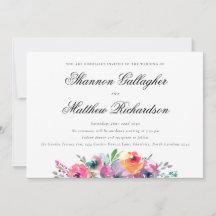 Elegantes Script Moderne Hochzeit der Wasserfarben