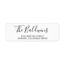 Elegantes Script Moderne Rücksendeadresse