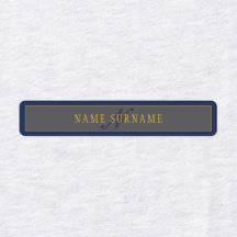 Elegantes Script Monogram Dark Navy Blue Gray & Go