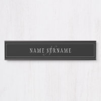 Elegantes Script Monogram Editable Black Gray Whit