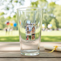 Elegantes Script Multi Foto Abschluss Graduate