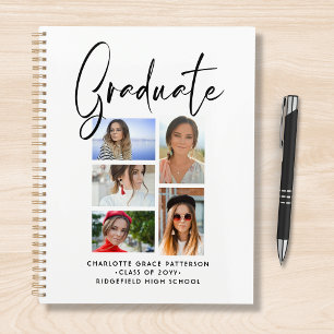Elegantes Script Multi Foto Abschluss Graduate Planer