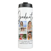 Elegantes Script Multi Foto Abschluss Graduate