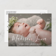 Elegantes Script Name Baby Girl Foto Birth