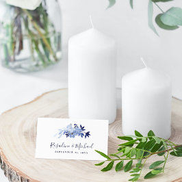 Elegantes Script Navy Blue Moderne Minimalistische Platzkarte