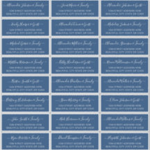 Elegantes Script Navy White Wedding Guest Address
