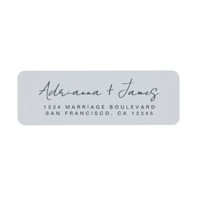 Elegantes Script Pastel Blue Wedding (Vorne)