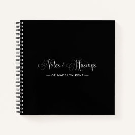 Elegantes Script Personalisiert Notes & Musings Bl Notizbuch