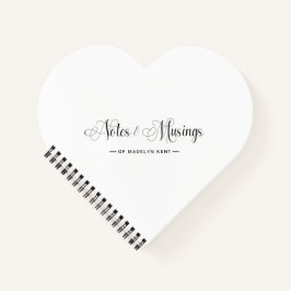 Elegantes Script Personalisiert Notes & Musings He Notizbuch
