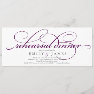 Elegantes Script Probe Dinner Einladung