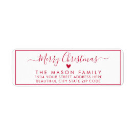 Elegantes Script-Rückgabeadresse-Label