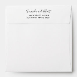Elegantes Script Schwarz und Weiß Einfache Hochzei
