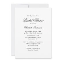 Elegantes Script, Schwarz-Weiß-Brautparty