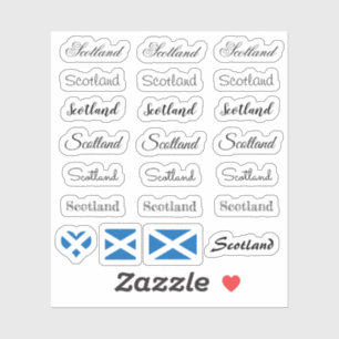 Elegantes Script Scotland & Scottish Flag /name Se Aufkleber