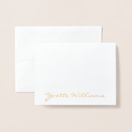 Elegantes Script-Signature-Business-Logo Real Gold Folienkarte