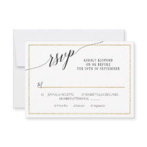 Elegantes Script Simple Gold Minimal Wedding Foto