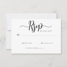 Elegantes Script Simple Wedding RSVP