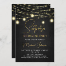 Elegantes Script Surprise Retirement Party