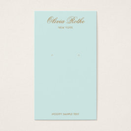 Elegantes Script Türkise Blue Earring Display