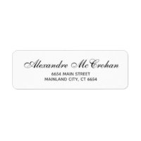 Elegantes Script-Typografie-Rücksendeadresse-Label