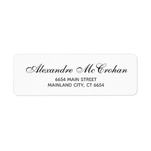Elegantes Script-Typografie-Rücksendeadresse-Label