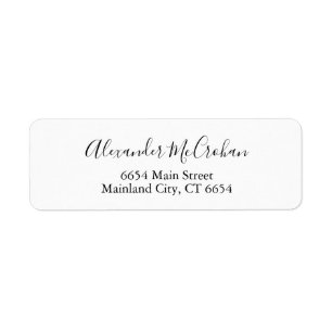 Elegantes Script Typografy Return Address Label