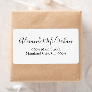 Elegantes Script Typografy Shipping Address Label
