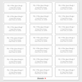 Elegantes Script Wedding Guest Address Labels