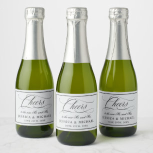 Elegantes Script Wedding Sparkling Weintoast
