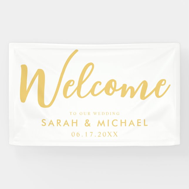 Elegantes Script Wedding Welcome Banner (Horizontal)