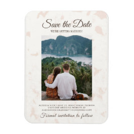 Elegantes Script Wedding Wir werden heiraten Foto Magnet