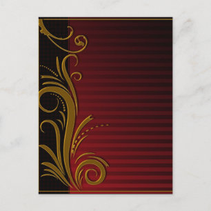 Elegantes Scroll-Design Postkarte
