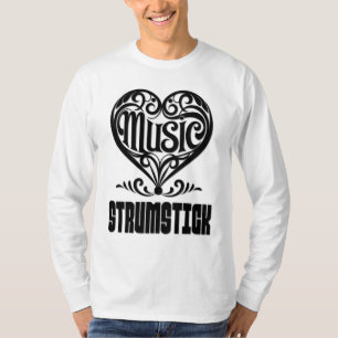 Elegantes Scrolled Heart für Strumstick Liebhaber T-Shirt