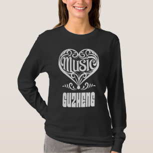 Elegantes Scrolled Herz für Guzheng Liebhaber T-Shirt