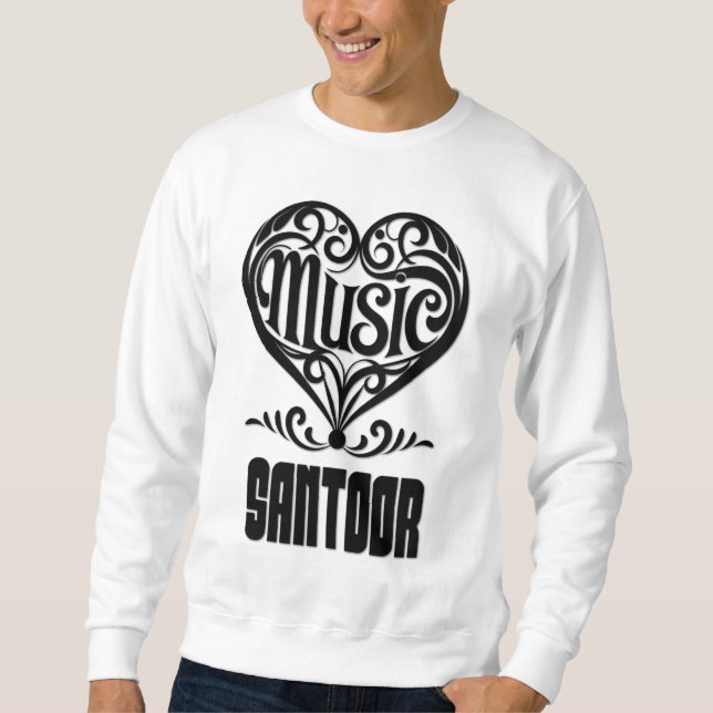 Elegantes Scrolled Herz für Santoor Liebhaber Sweatshirt (Vorderseite)