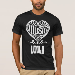 Elegantes Scrolled Herz für Viola Liebhaber T-Shirt