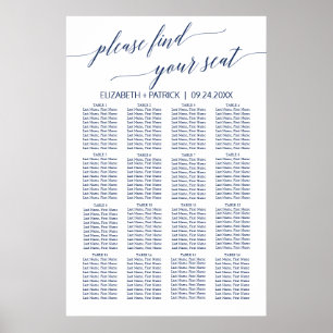 Elegantes Seekatalog für Navy Calligraphy Poster