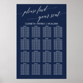 Elegantes Seekatalog für Navy Calligraphy Poster