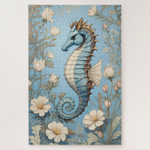 Elegantes Seepferdchen, inspiriert von William Mor Puzzle
