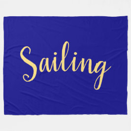Elegantes SEGELING Script Rich Navy Blue Backgroun Fleecedecke