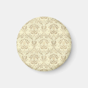 Elegantes Sepia-Braun-Blumenmuster Magnet