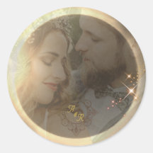 Elegantes Sepia Solar Eclipse Custom Foto Wedding