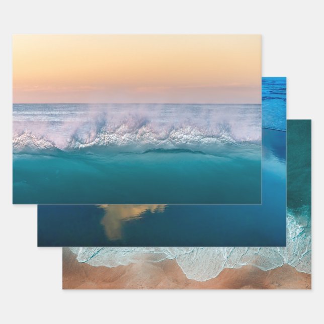 ELEGANTES SET DES STRANDES LANDSCAPE FOTOGRAFIEN GESCHENKPAPIER SET (Set)