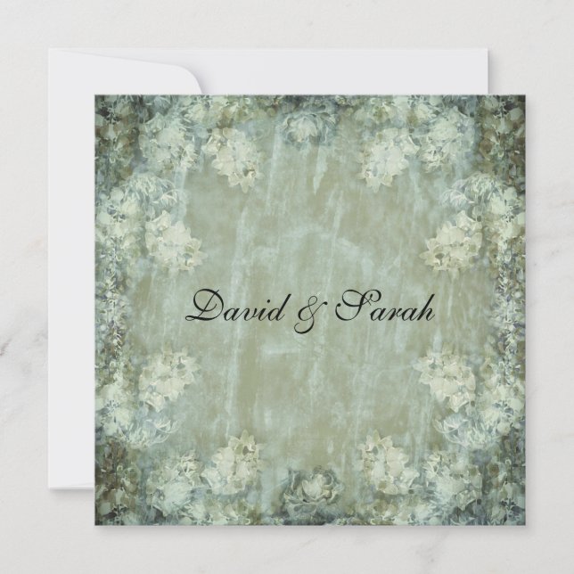 Elegantes Shabby Chic Floral Save the Date (Vorderseite)