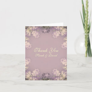 Elegantes Shabby Chic Floral Wedding Vielen Dank Dankeskarte